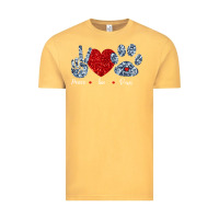 Vintage Mustard Peace Love Paws Vintage Tee - Bettercallsaul