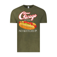 Vintage Olive chicago hot dog summer style 4th of july no ketchu Vintage Tee - tuanDangUi