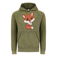 Vintage Olive fox Vintage Hoodie - texasbilliewilder