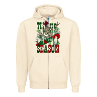 Sandshell tis the season skeleton snowboard Zipper Hoodie - FaDigitalArtStudio