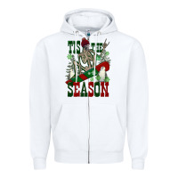 Tis The Season Skeleton Snowboard Zipper Hoodie | Teevron