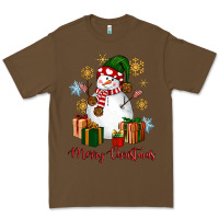 Cacao Snowman Merry Christmas Premium Tee - NancyCooperArtShop