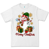 White Snowman Merry Christmas Premium Tee - NancyCooperArtShop