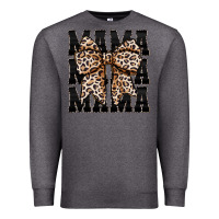 Charcoal Heather mama leopard Premium Sweatshirt - CowhideDigitalArt