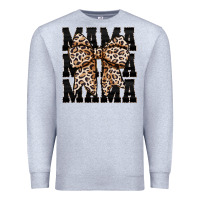 Heather Grey mama leopard Premium Sweatshirt - CowhideDigitalArt