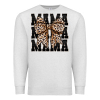 Oatmeal Heather mama leopard Premium Sweatshirt - CowhideDigitalArt