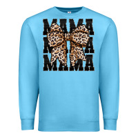 Ocean Blue mama leopard Premium Sweatshirt - CowhideDigitalArt