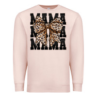 Pale Pink mama leopard Premium Sweatshirt - CowhideDigitalArt