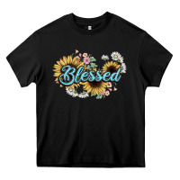 Black blessed Heavy Core Tee - NancyCooperArtShop