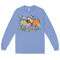 Colony Blue Happy Easter Dental Easter Day Long Sleeve Tee - HowdyJamesFarm