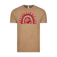 Vintage Coffee valentines day rainbow with heart Vintage Tee - RanaPortraitStore
