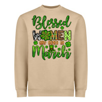St. Patrick's Blessed Women Are Born In March Heavyweight Sweatshirt | Teevron