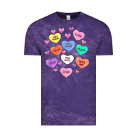 Cloud Purple womens valentine candy heart valentines day vneck Vintage Tee - tuanDangUi
