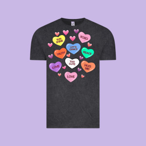 Womens Valentine Candy Heart Valentines Day Vneck Vintage Tee Designed By Tuandangui