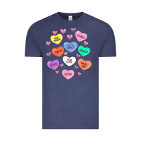 Vintage Denim womens valentine candy heart valentines day vneck Vintage Tee - tuanDangUi
