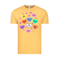 Vintage Mustard womens valentine candy heart valentines day vneck Vintage Tee - tuanDangUi