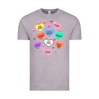 Vintage Zinc womens valentine candy heart valentines day vneck Vintage Tee - tuanDangUi