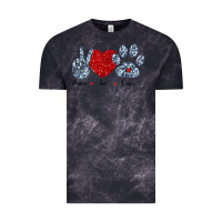 Cloud Black Peace Love Paws Vintage Tee - Bettercallsaul