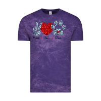 Cloud Purple Peace Love Paws Vintage Tee - Bettercallsaul