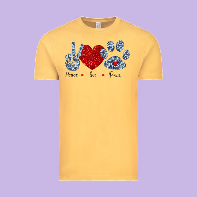 Peace Love Paws Vintage Tee Designed By Bettercallsaul