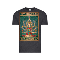 Vintage Black my chakras are aligned af vintage yoga meditation Vintage Tee - tuanDangUi