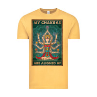 Vintage Mustard my chakras are aligned af vintage yoga meditation Vintage Tee - tuanDangUi