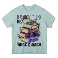 Arona i like them real thick and juicy books Heavy Core Tee - MaliasSmallBusiness
