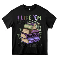 Black i like them real thick and juicy books Heavy Core Tee - MaliasSmallBusiness