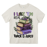 Cream i like them real thick and juicy books Heavy Core Tee - MaliasSmallBusiness