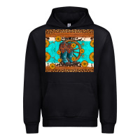 Black cowboy boots and sunflowers turquoise leopard background Urban Hoodie - Artiststas