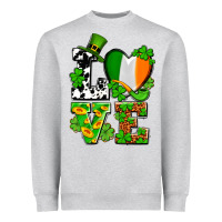Heather Grey Love St. Patrick's Heavyweight Sweatshirt - OliviaCreatesArt