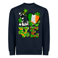 Navy Love St. Patrick's Heavyweight Sweatshirt - OliviaCreatesArt