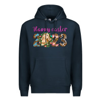 Navy Happy Easter 2023 Premium Hoodie - BundleAndBundleShop