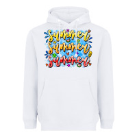 White Summer Summer Summer Heavyweight Hoodie - CowhideDigitalArt