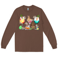 Chestnut Easter wine glasses Easter Day Long Sleeve Tee - HowdyJamesFarm