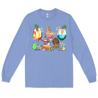 Colony Blue Easter wine glasses Easter Day Long Sleeve Tee - HowdyJamesFarm