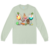Matcha Easter wine glasses Easter Day Long Sleeve Tee - HowdyJamesFarm