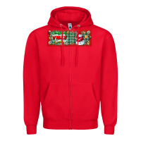 Red christmas vibes only Zipper Hoodie - BundleAndBundleShop
