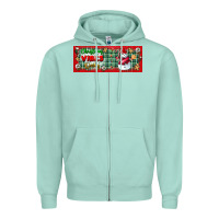 Seafoam christmas vibes only Zipper Hoodie - BundleAndBundleShop