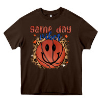 Chocolate Brown game day vibes Heavy Core Tee - MaliasSmallBusiness