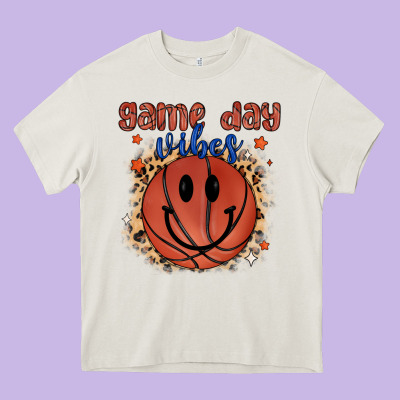 Game Day Vibes Heavy Core Tee Designed By Maliassmallbusiness