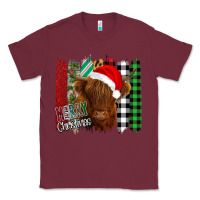 Burgundy Merry Christmas Cow Classic Tee - Bettercallsaul