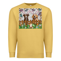 Antique Gold Easter Dog Premium Sweatshirt - CowhideDigitalArt
