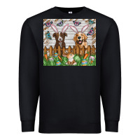 Black Easter Dog Premium Sweatshirt - CowhideDigitalArt