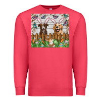 Cardinal Easter Dog Premium Sweatshirt - CowhideDigitalArt