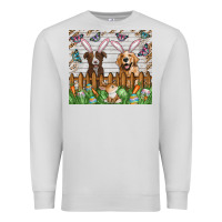 Dove Grey Easter Dog Premium Sweatshirt - CowhideDigitalArt