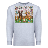 Heather Grey Easter Dog Premium Sweatshirt - CowhideDigitalArt