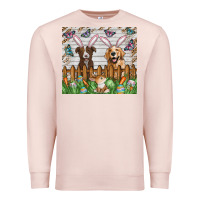 Pale Pink Easter Dog Premium Sweatshirt - CowhideDigitalArt