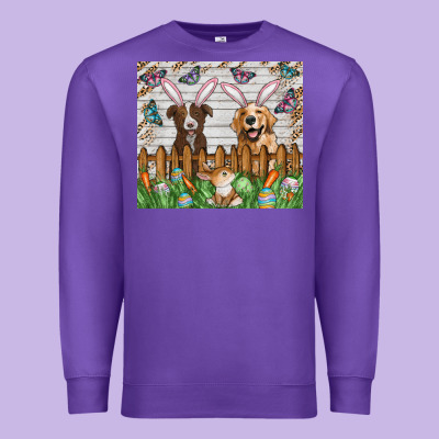 Easter Dog Premium Sweatshirt Designed By Cowhidedigitalart