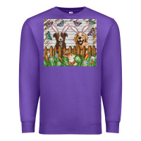 Purple Easter Dog Premium Sweatshirt - CowhideDigitalArt